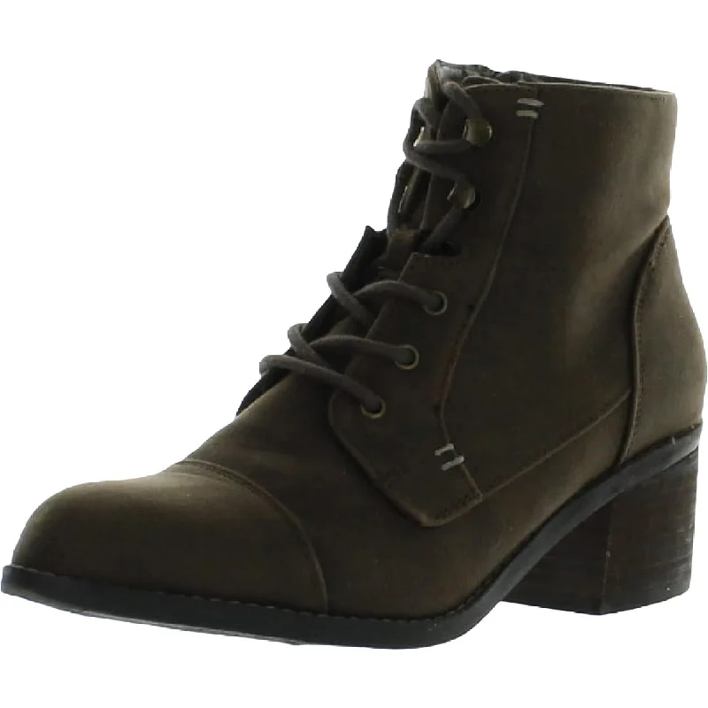 Chic Breathable Shoes Bella Vita Womens Sarina Faux Suede Ankle Combat & Lace-up Boots