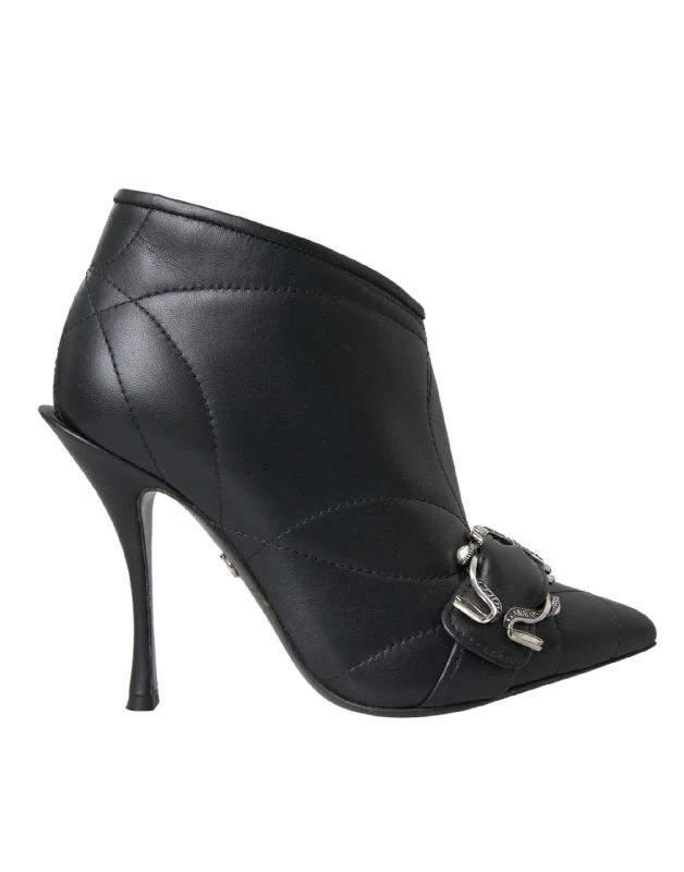 Exclusive Deals Online Dolce & Gabbana Black Devotion Quilted Buckled Boots Women's Shoes Exclusive Deals Online Dolce & Gabbana Black Devotion Quilted Buckled Boots Women's Shoes
