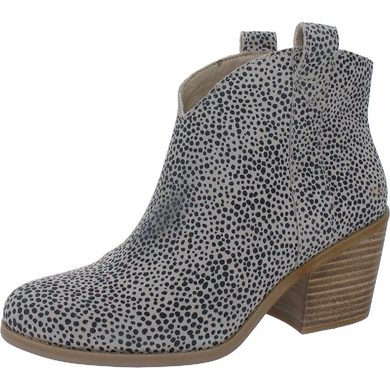 Classic Chic Deals Constance Womens Suede Cheetah Print Cowboy, Western Boots
