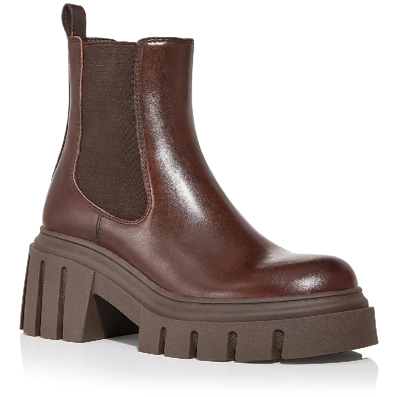 Laid-Back Fashion Offers Sante Womens Leather Platform Chelsea Boots