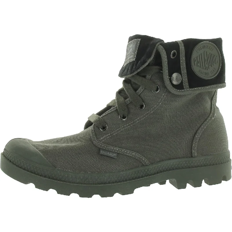 End-Of-Season Clearance Baggy Womens Canvas Fold-Over Combat Boots