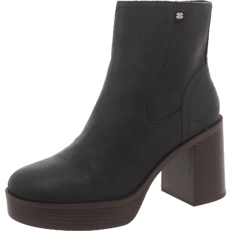 Style Revolution Olliner Womens Slip On Platform Mid-Calf Boots