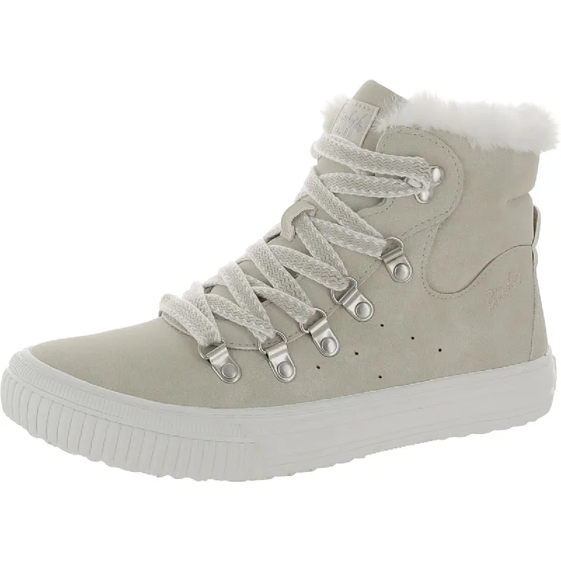 Sleek Versatile Footwear Blowfish Womens Faux Leather Lace-Up Ankle Boots