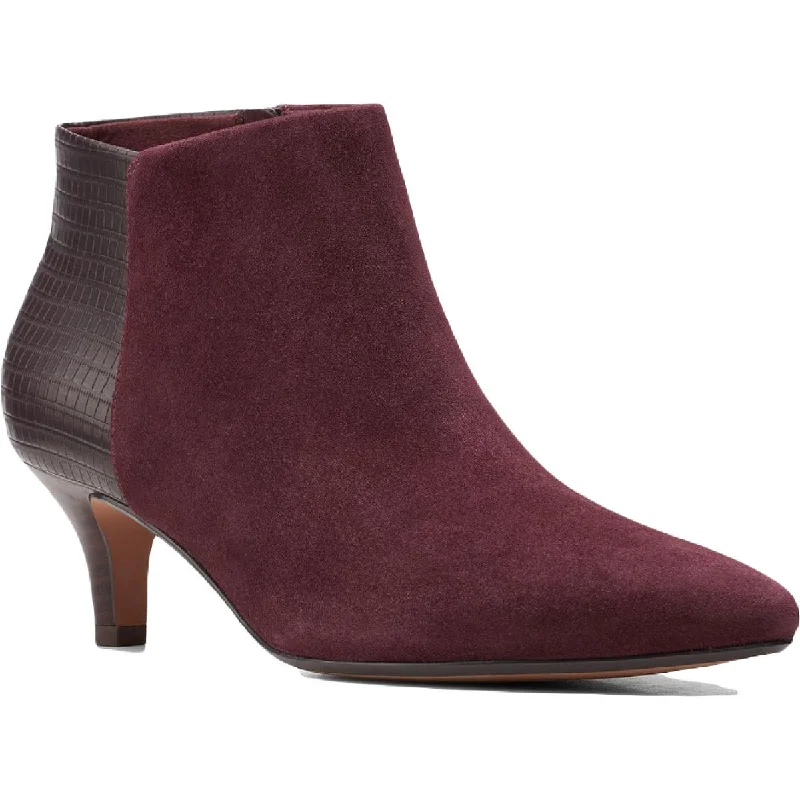 Hot Deals Clarks Linvale Sea Women's Leather Pointed Toe Ankle Booties