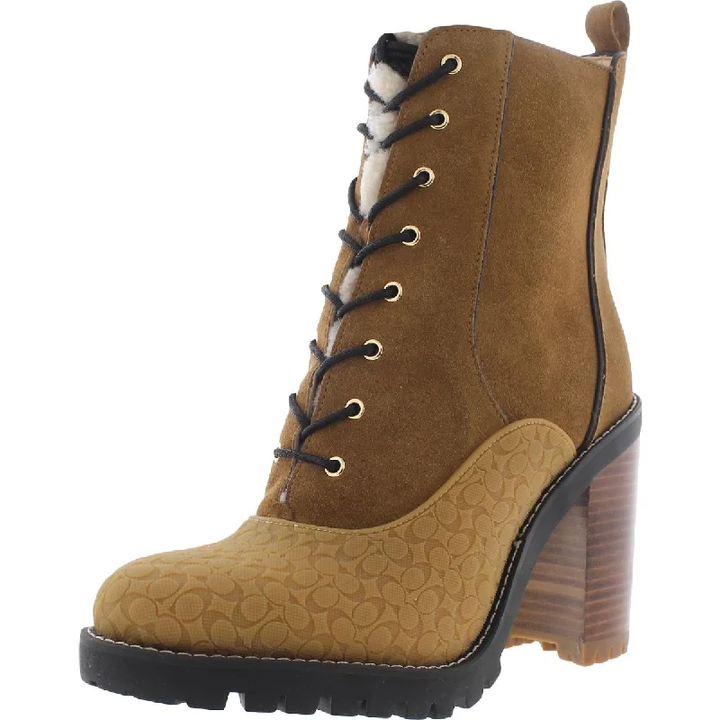 The Latest Fashion Trends Coach Womens Haven Leather Ankle Ankle Boots