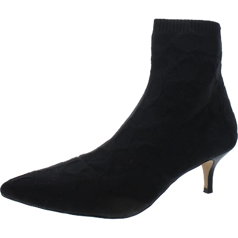 Casual Chic Footwear Offers Coach Womens Jade Knit Suede Pointed Toe Ankle Boots