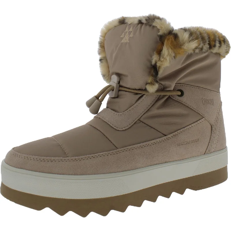 Non-Slip Shoes Cougar Womens Vibe Suede Animal Print Winter & Snow Boots