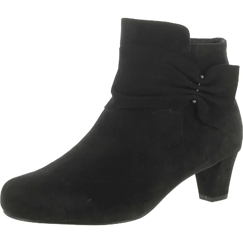 Cozy Indoor Slippers Deals David Tate Womens Cutey Suede Gathered Ankle Boots