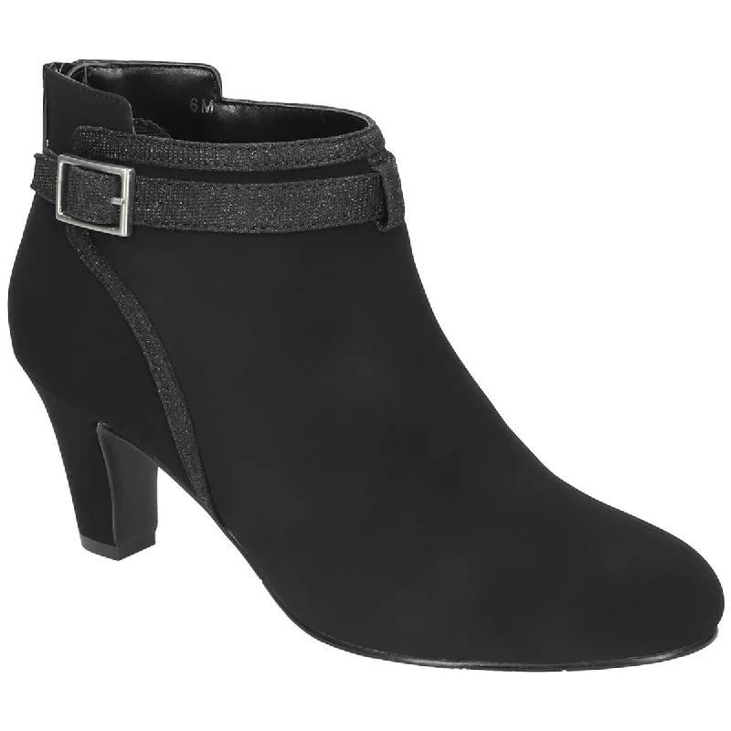 Fashion Essentials Easy Street Womens Raina Glitter Dressy Booties