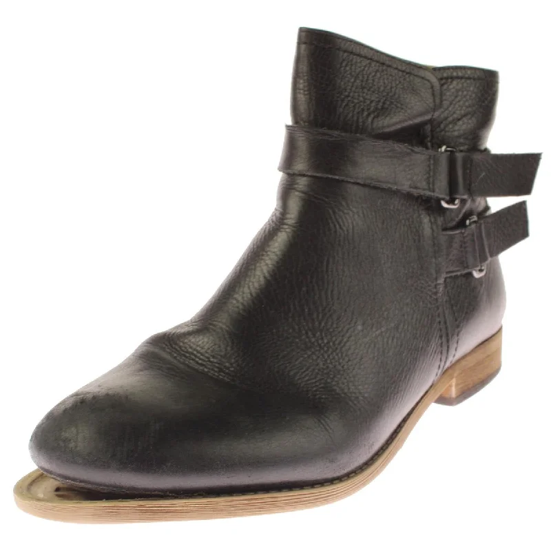 Browse Our Top Products Franco Sarto Womens Harwick Leather Round Toe Ankle Boots