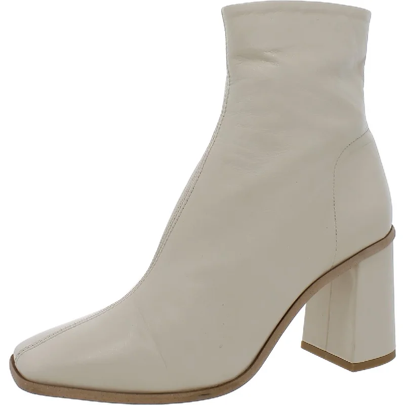Comfortable Office Shoes Free People Womens Sienna Leather Square Toe Ankle Boots