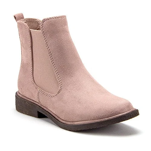 Chic & Modern Sales Women's Tempt-1 Menswear-Inspired Ankle High Suede Slip On Chelsea Boots Chic & Modern Sales Women's Tempt-1 Menswear-Inspired Ankle High Suede Slip On Chelsea Boots