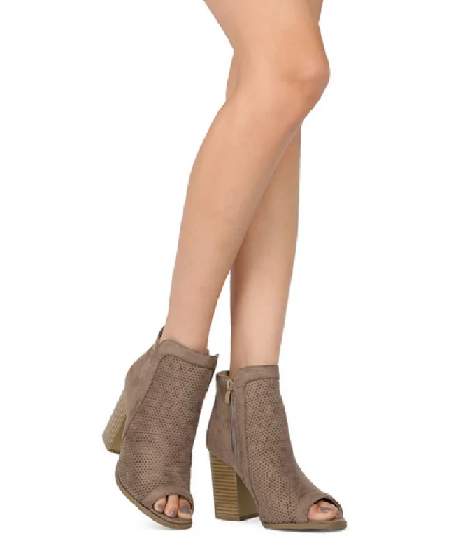 Cozy Comfort Style Sale Women's Debra-01 Peep Toe Block Heel Ankle High Zipped Sandals Cozy Comfort Style Sale Women's Debra-01 Peep Toe Block Heel Ankle High Zipped Sandals