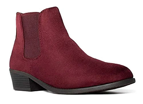 Polished Style Deals Women's Jazme Chelsea Round Toe Ankle Dress Boots