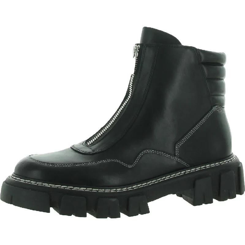 Street Chic Discounts Marc Fisher LTD Womens Deric Leather Zip-Up Ankle Boots