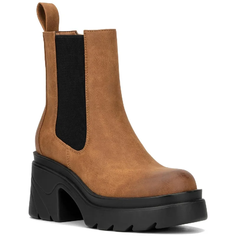 All-Season Shoes Deal NYC Womens TESSA Round Toe Casual Ankle Boots