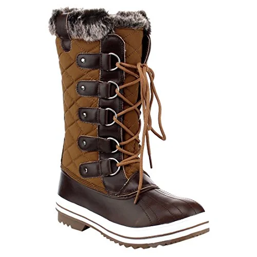 Fresh Fashion Discounts Women's Wind-02 Lace Up Waterproof Quilted Mid Calf Snow Boots Fresh Fashion Discounts Women's Wind-02 Lace Up Waterproof Quilted Mid Calf Snow Boots