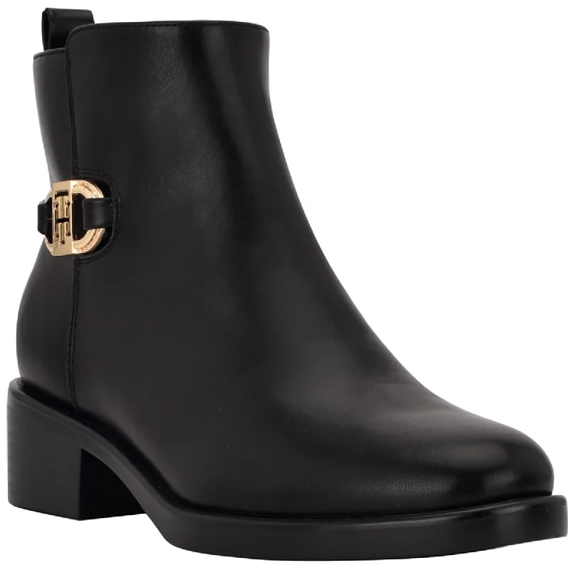 Day-To-Night Styles Tommy Hilfiger Womens Imiera Faux Leather Ankle Booties