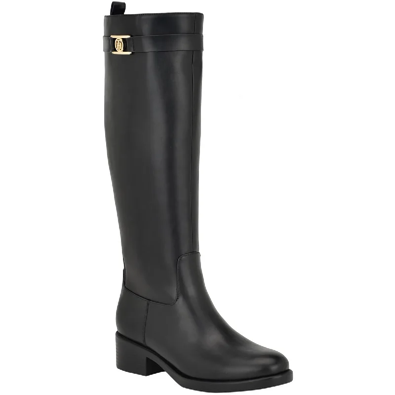 Hot Styles Tommy Hilfiger Womens Iviann Faux Leather Tall Knee-High Boots