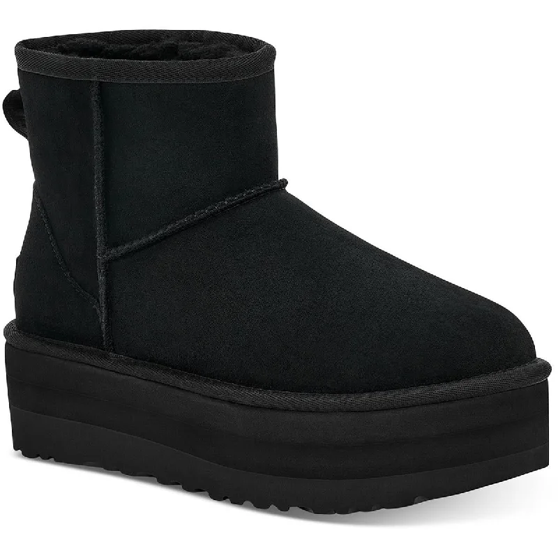 All-Season Shoes Discount Ugg Womens Classic Mini Platform Suede Ankle Boots