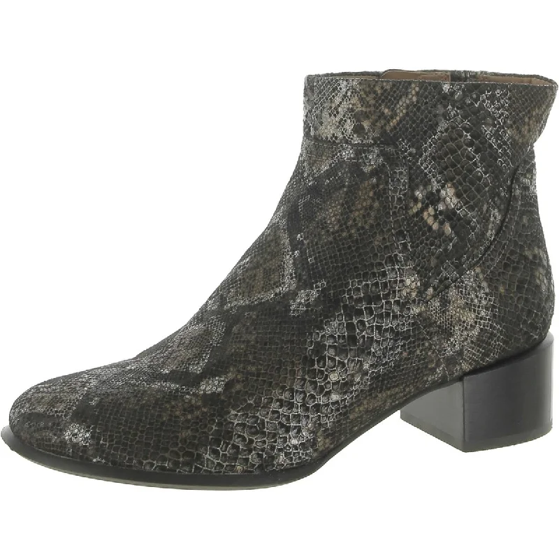 Limited Time Offer Vionic Womens Kamryn Leather Snake Print Ankle Boots
