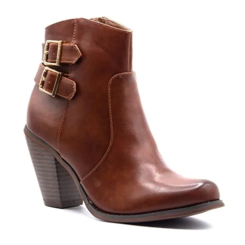 Minimalist Fashion Sale Women's Chunky Block High Heel Ankle Boots Round Toe Short Booties Dress Shoes Minimalist Fashion Sale Women's Chunky Block High Heel Ankle Boots Round Toe Short Booties Dress Shoes