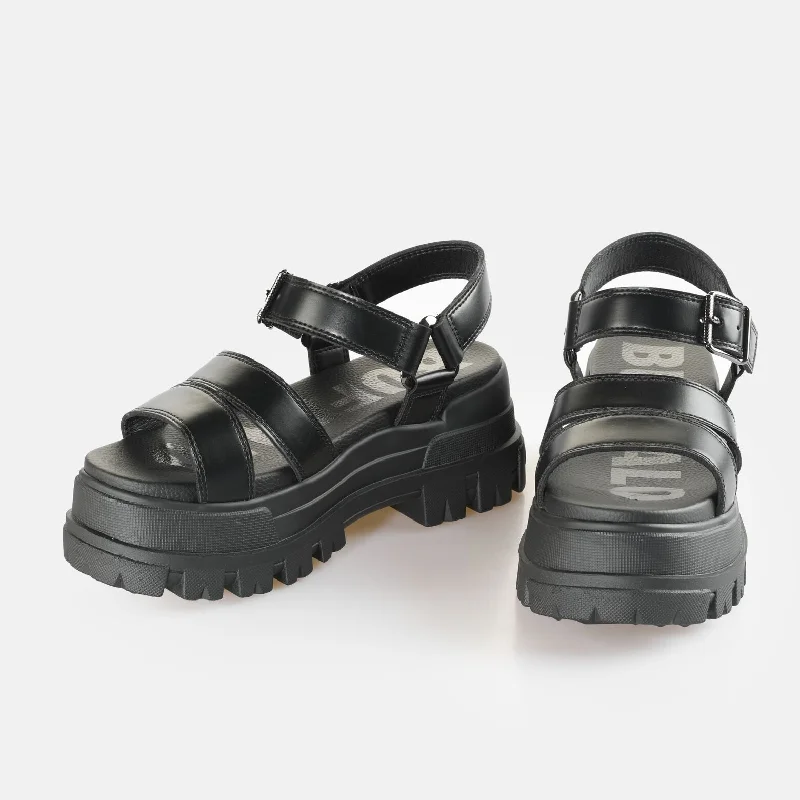 Hot Styles BUFFALO LONDON ASPHA TS SANDAL PLATFORM BLACK