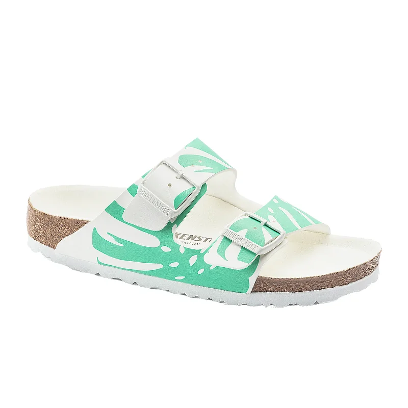 Ultra-Light Footwear Sale Birkenstock Arizona Slide Sandal (Women) - Monstera Bold Jade Birko-Flor Ultra-Light Footwear Sale Birkenstock Arizona Slide Sandal (Women) - Monstera Bold Jade Birko-Flor