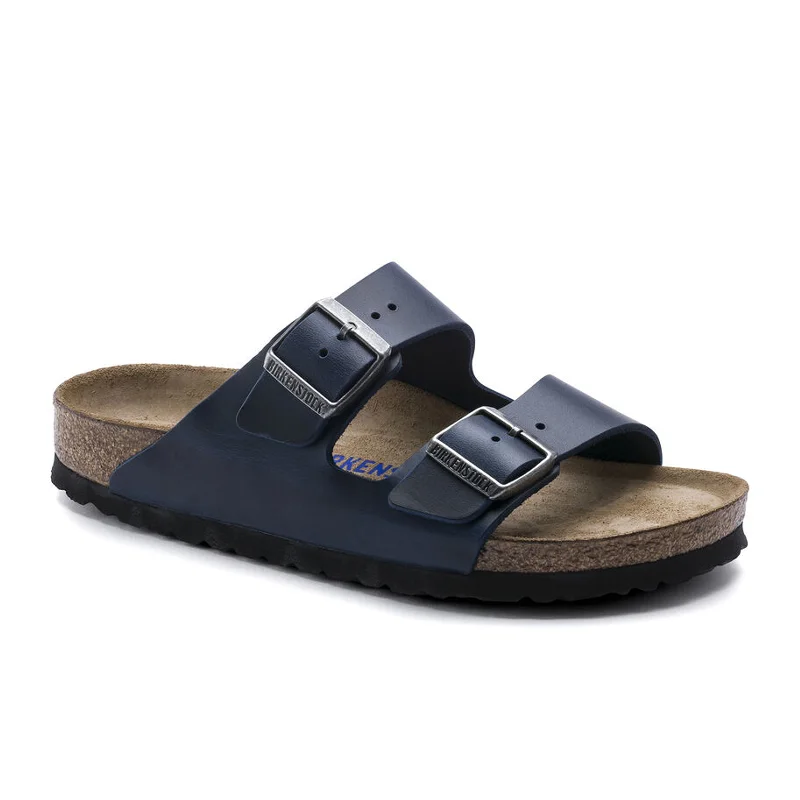 Limited-Time Shoe Deals Birkenstock Arizona Soft Footbed Slide Sandal (Unisex) - Blue Oiled Leather Limited-Time Shoe Deals Birkenstock Arizona Soft Footbed Slide Sandal (Unisex) - Blue Oiled Leather