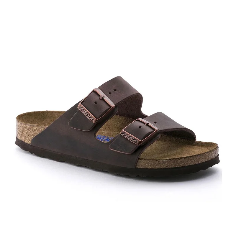 Chic Style Birkenstock Arizona Soft Footbed Slide Sandal (Unisex) - Habana Oiled Leather