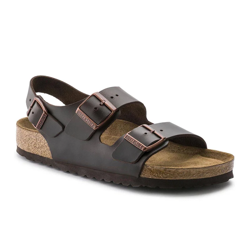 Elegant Evening Shoes Deal Birkenstock Milano Soft Footbed Backstrap Sandal (Unisex) - Amalfi Brown Leather Elegant Evening Shoes Deal Birkenstock Milano Soft Footbed Backstrap Sandal (Unisex) - Amalfi Brown Leather