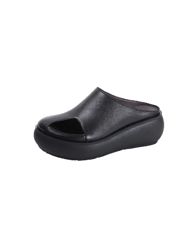 Chic Style, Always In Vogue Open Toe Wide Toe Box Wedge Sandals Slippers