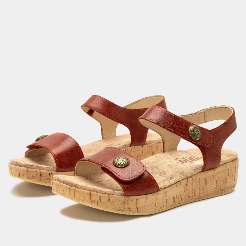 Style Revolution Alegria Marta Sandal in Garnet & Ink