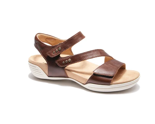 Street-Style Slip-Ons Halsa Denia Sandal in Brown & Black Available in Wide Widths Street-Style Slip-Ons Halsa Denia Sandal in Brown & Black Available in Wide Widths