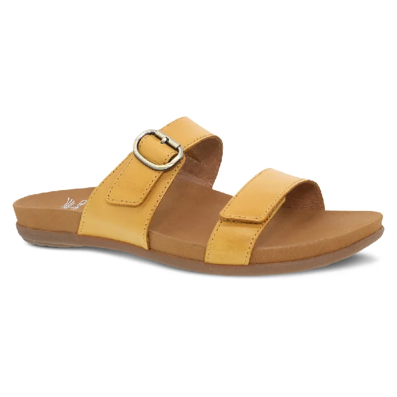 Evening Elegance Dansko Justine in Yellow & Black Calf Leather