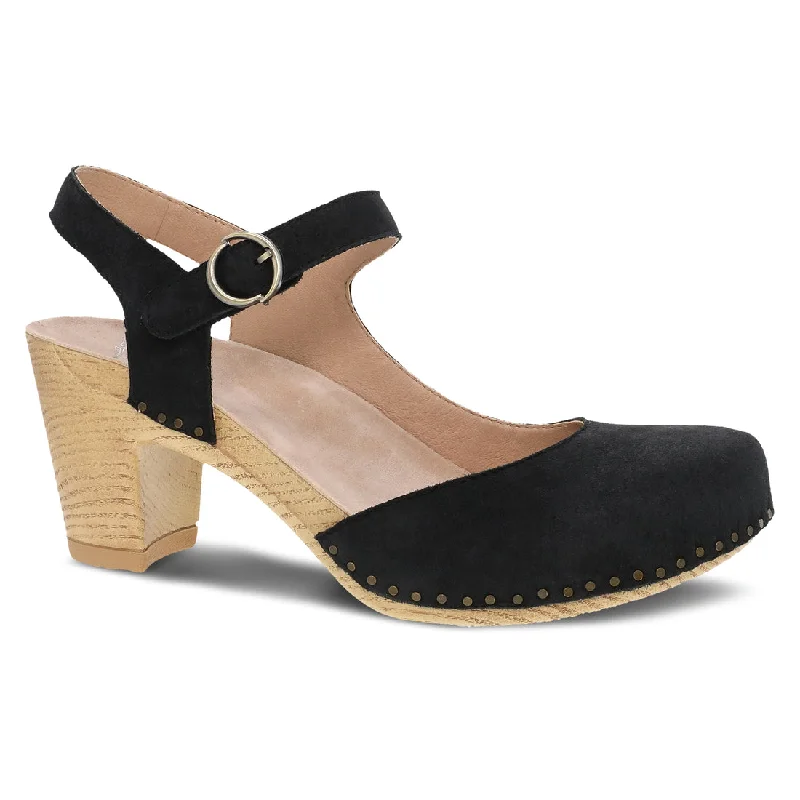 Minimalist Casual Shoes Dansko Taytum Black Milled Nubuck Leather Shoe