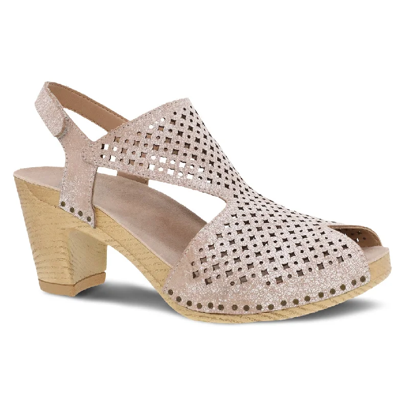 Luxury Casual Footwear Dansko Teagan White Vintage Leather Sandal