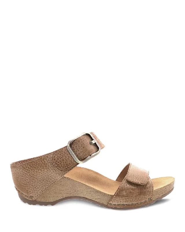 Premium Casual Footwear Dansko Tanya in  Black & Tan Milled Burnished Leather