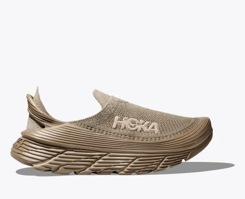Bold Fashion Footwear Hoka Restore TC Shoe in Dune/Oxford Tan & Black
