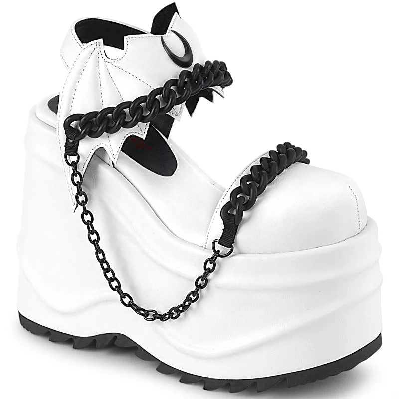 Comfortable Slip-Resistant Shoes Demonia WAVE-20 | White Vegan Leather Sandals
