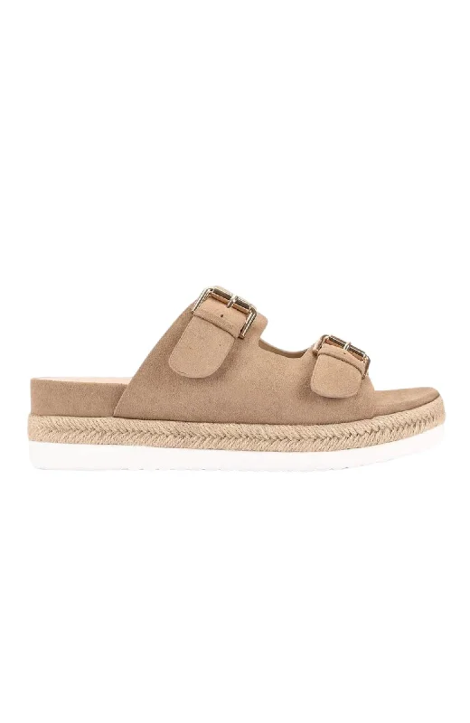 Comfortable High-Top Sneakers Denmark Chunky Slide Taupe Micro