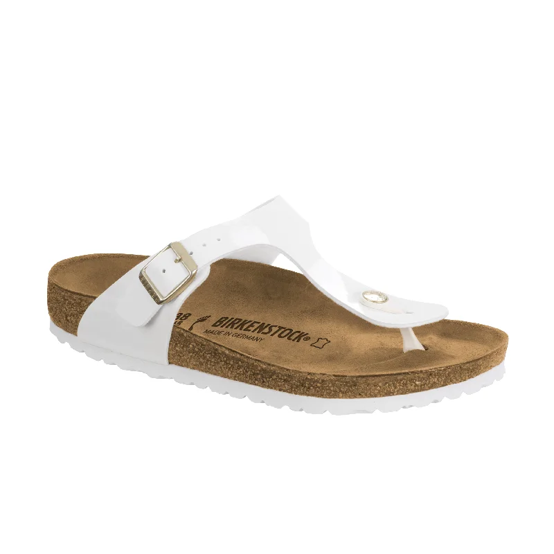 Lightweight Shoes Gizeh Patent White Birko-Flor