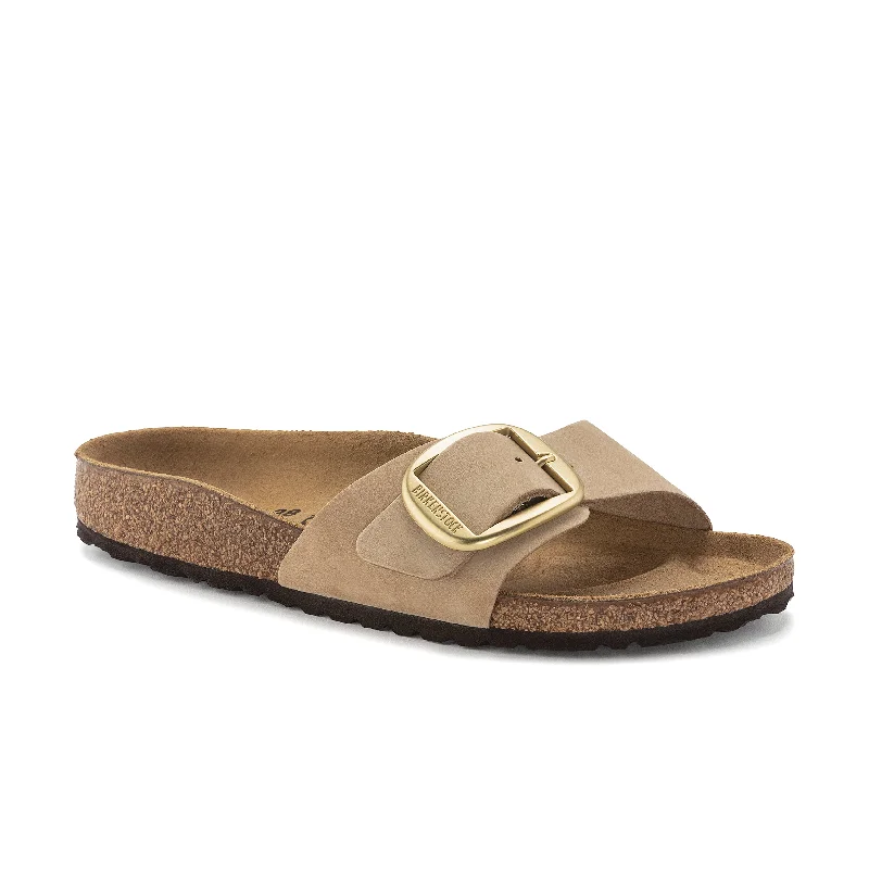 Stylish All-Day Wear Shoes Madrid Big Buckle Sandcastle Nubuck Leather