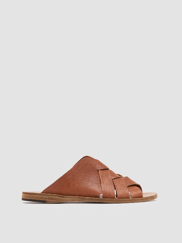 Weekend Exclusive ITACA 049 - Brown Leather Slide Sandals