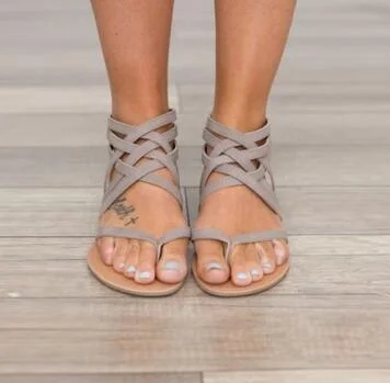 Trendy Outdoor Casual Shoes Plus Size 34-43 Summer European Rome Style Women's Casual Sandals Shoes