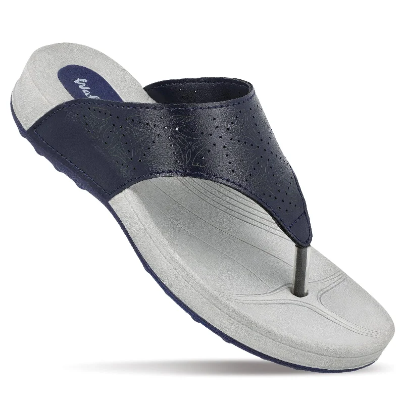 Comfortable Travel Shoes Walkaroo Womens Sandal  - WC4981 Blue