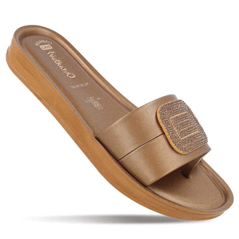 Luxury Streetwear Shoes Women's Slide Sandals  - WL7625 Brass